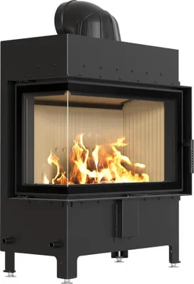 Produktbild von Kamineinsatz aus Stahl KRATKI LUCY links 14 kW Ø 200 mit Türfeder