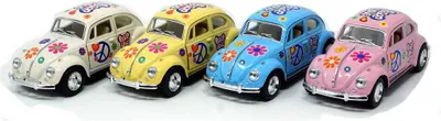 Produktbild von Modellauto Käfer Beetle Pace + Love Farben rosa gelb blau weiss Zufallsauswahl