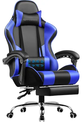Obrázok produktu pre Herná stolička - Kancelárska stolička - Masážna stolička - Ergonomická stolička - Opierka nôh - Funkcia masáže