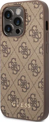 Obrázek produktu pro Guess Pouzdro 4G Metal Gold Logo iPhone 14 Pro Max Brown
