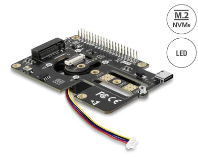 Productafbeelding van Delock adapter: Raspberry Pi 5 naar 1 x M.2 NVMe, Key M slot