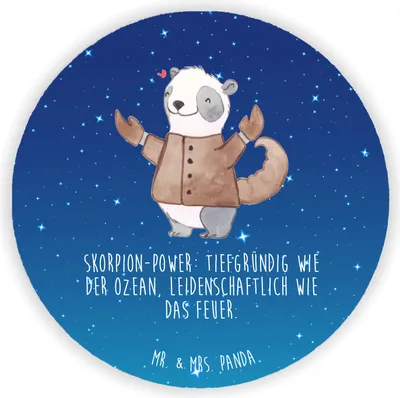 Produktbild von Mr. & Mrs. Panda Kühlschrankmagnet Skorpion Astrologie - Sternenhimmel Blau - Geschenk, Sternzeichen, magnet, für kühlschrank, Tierkreiszeichen, Geburtstagsgeschenk
