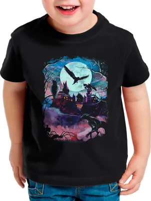 Produktbild von BaumwolleCloud Magische Schule Kinder T-Shirt eule harry zauberstab besen zauberschule