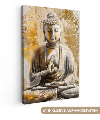Produktbild von Leinwandbilder 20x30 cm - Buddha, moderne Wandbilder für Wohnzimmer
