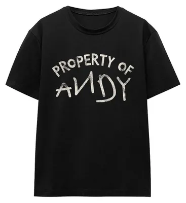 Obrázok produktu pre Tričko Toy Story – „Property Of Andy“ pre ženy TV33530 (M) (čierne)