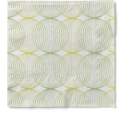 Produktbild von Tissue Cocktail-Serviette Ludo in Lime-Oliv, 24 x 24 cm, 150 Stück - Mank