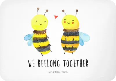 Produktbild von Mr. & Mrs. Panda magnet Biene Verliebt - Weiß - Geschenk, Kühlschrankmagnet, haftmagnet, küchenmagnet, Pinnwandmagnet, Notizhalter