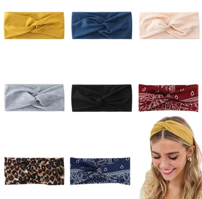 Immagine prodotto di 8 fasce traspiranti per capelli, ideali per lo sport, per donna