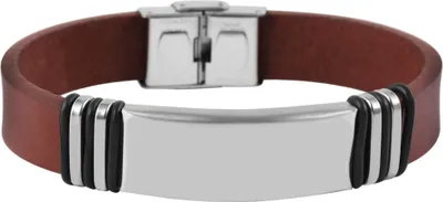 Produktbild von Akzent Armband aus Echtleder und Edelstahl
