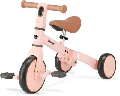 Produktbild von Deryan Jaime Luxe 2-in-1 Laufrad – Kinderfahrrad mit Pedalen – Rosa
