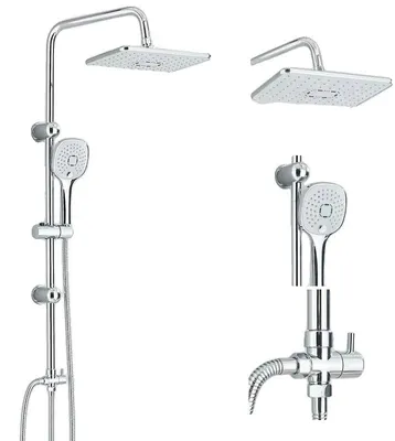 Produktbild von Duscharmatur Set, Wandmontage, Einhebel, Chrom