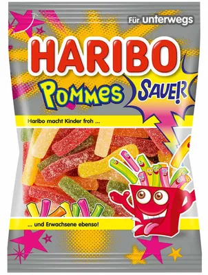 Obrázek produktu pro Haribo Pommes Sauer kyselé ovocné žvýkačky s cukrem 100g