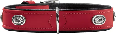 Produktbild von Hunter Softie Stone, Hund, Standardkragen, Schwarz, Rot, Leder, Einfarbig, S-M
