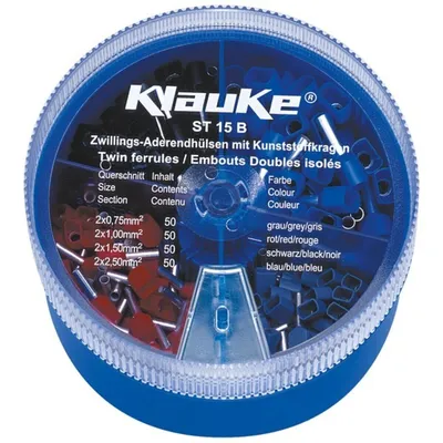 Zdjęcie produktu dla Pudełko asortymentowe KLAUKE 200 szt. końcówek przewodów Iso