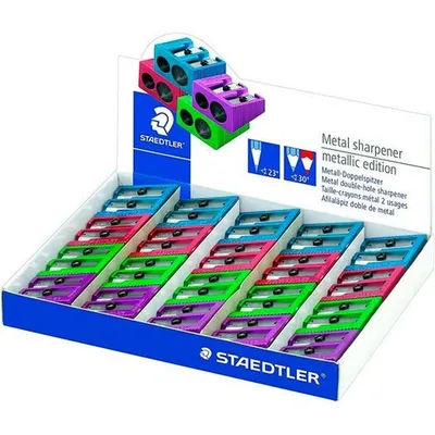 Immagine prodotto di STAEDTLER 510 20 PR2 Temperino metallico a doppia estremità, metallo, confezione da 20 pz