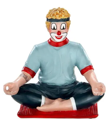 Zdjęcie produktu dla Gilde Clown, figura jogina, żywica syntetyczna, wielokolorowa, zestaw: 1 sztuka. Wysokość: 10,00 cm, Szerokość: 10,00 cm, Głębokość: 6,50 cm. Numer produktu: 35414