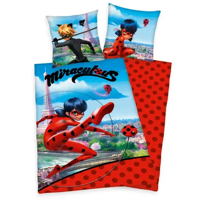 Produktbild von Miraculous Bettwäsche / Kinderbettwäsche, 100% Baumwolle ( Renforcé ), 80x80 + 135x200 cm