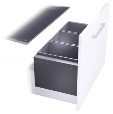 Zdjęcie produktu dla Pojemnik na śmieci Hailo 3631981 XL Inset 900 28/28/28 Triple-XL 3x28 litrów