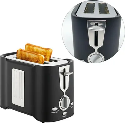 Imagen del producto de Tostadora multifuncional de aleación, de doble capa, con bandeja extraíble para el desayuno, 800W
