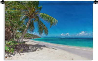 Produktbild von MuchoWow® Wandteppich Wandbehang Strand - Meer - Tropisch 150x100 cm Tapisserie Dekoration Wandtuch - Waschbar - Tapisserien - Wand-Decke