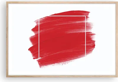 Produktbild von Gerahmtes Poster - Rahmen in heller Eiche - Rot Farben Stück - 91,5x61 cm - Wand Bild - Wanddeko - Wandbilder - Kunstposter - Wandposter - Bilderrahmen - Bilder - Kunstdruck - P2NAA91x61-5067