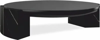 Produktbild von Casa Padrino Luxus Marmor Couchtisch Schwarz 122 cm - Wohnzimmer & Hotel Möbel