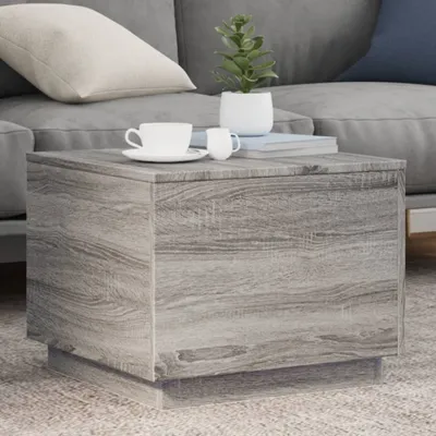 Immagine prodotto di Maison Exclusive - Tavolino con luci LED Grigio Sonoma 50x50x40 cm