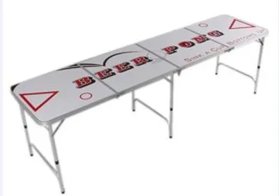 Produktbild von ASKON Beer Pong Tisch Set 240 x 60 x 70 cm faltbar mit 24 Bällen und 24 Bechern rot/blau