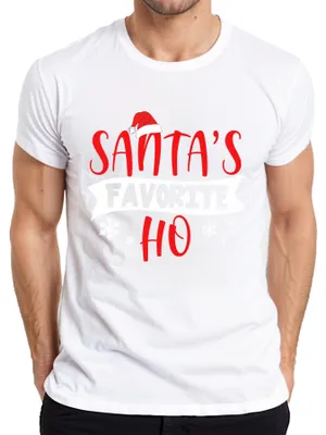 Obrázok produktu pre Santas Favourite Ho Christmas Funny Snowflakes Gift Pánske tričko, biele, M