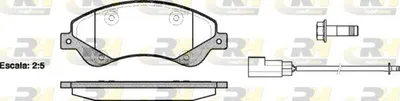 Produktbild von ROADHOUSE Bremsbeläge Satz Vorne Bremsklötze für FORD Transit Mk6 Kasten (V347, V348, FA) 21251.02