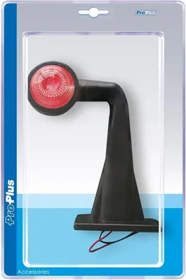 Produktbild von Begrenzungsleuchte 185mm rechtwinkelig rot/weiß Positionsleuchte