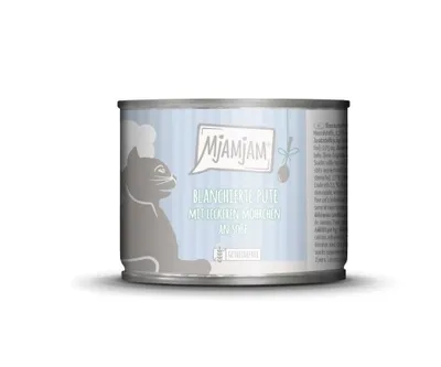 Produktbild von MjAMjAM, Katzennassfutter, Truthahn und Karotten, 185g