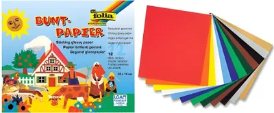 Produktbild von Glanzpapier Heft 27,5x31,5 cm mehrfarbig