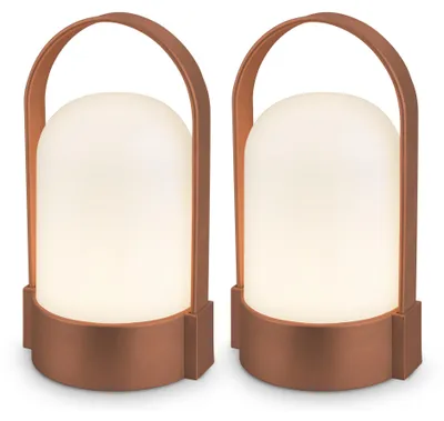 Image de Lot de 2 lampes de table LED sans fil, avec variateur tactile