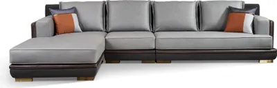 Produktbild von Ecksofa Leder Sofa Polstergarnitur Moderne Couch Wohnlandschaft L form Design