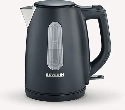 Produktbild von Wasserkocher Kunststoff SEVERIN WK 9553 1 L abwaschbarer Kalkfilter WK 9553 aus Kunststoff, mattschwarz Wasserkocher Wasserkocher Mit Temperatureinstellung Wasserkocher Edelstahl Wasserkocher Glas