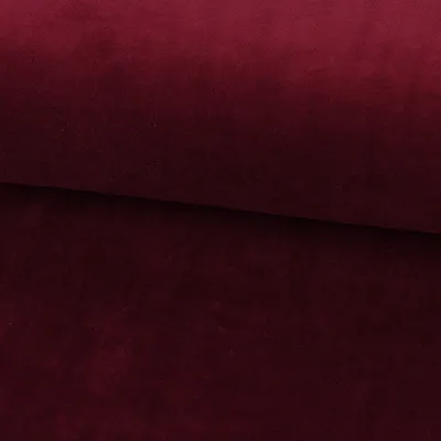 Produktbild von Bekleidungsstoff Meterware Nicky einfarbig bordeaux rot 1,4m