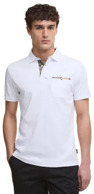 Produktbild von Weißes Polo Barbour 3-Knopf Kurzarm