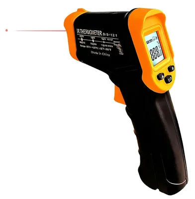 Obrázek produktu pro Digitální infračervený teploměr, bezkontaktní měření, rozsah -50 °C až 600 °C, podsvícený LCD displej