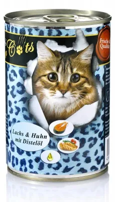 Imagen del producto de Comida húmeda para gatos O'Canis, sabor pollo y salmón, con aceite de azafrán, 400 g