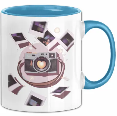 Produktbild von Fotograf Tasse Geschenk Lustige Geschenkidee Spruch Für Kamera Liebhaber (Blau)