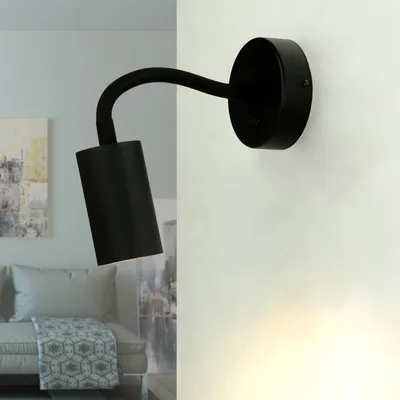 Produktbild von Wandlampe mit Schalter flexibel Schwarz Leselampe Bett Sofa