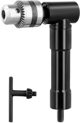 Imagen del producto de Adaptador angular para taladro de 90°, cabezal de taladro de 0,8-10 mm, aleación de aluminio, ideal para espacios reducidos