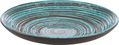 Produktbild von APS 85204 Teller CANCUN, Melamin, Ø 25,5 cm, Höhe 4,5 cm, türkis/braun