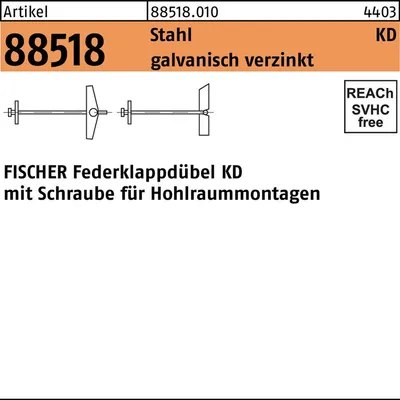 Produktbild von Fischer Metall-Kippdübel 080187 KD5 m.Schraube