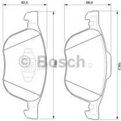 Produktbild von Bosch Bremsbelagsatz, Scheibenbremse Vorderachse 0 986 424 794