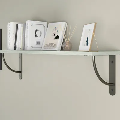 Produktbild von Schwerlast-Regalkonsole Nickel matt Regalwinkel massiv Stahl Garderobenkonsole Regalstütze 170x170mm