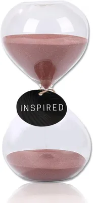 Produktbild von Sanduhr 30 Minuten, braunes Glas, handgefertigt, mittelgroß, für Dekoration