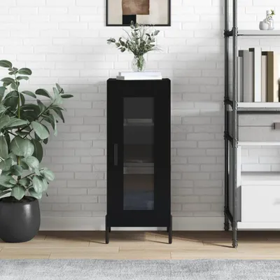 Produktbild von vidaXL Sideboard Schwarz 34,5x34x90 cm Holzwerkstoff
