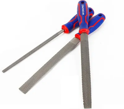 Obrázek produktu pro WORKPRO Sada 3 pilníků, velikost 200 mm, vysoce kvalitní nástroj pro opravy a broušení.